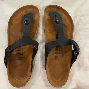 Birkenstock Women's Black and Brown Sandals